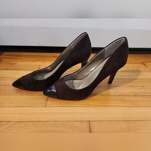 Adrienne Vittadini Brown Suede Pump Canby size 7.5 Women's Stilettos High Heel